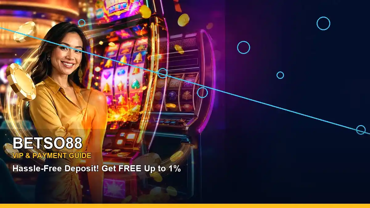 BETSO88 promotion information for Philippine players, featuring a left-framed duo slot game scene